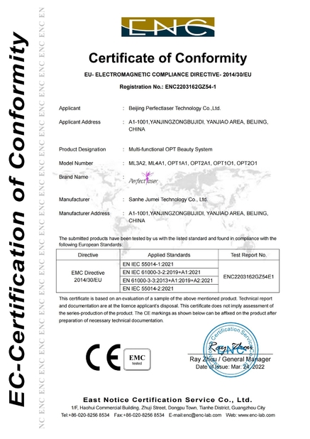 Chine Beijing Perfectlaser Technology Co.,Ltd certifications